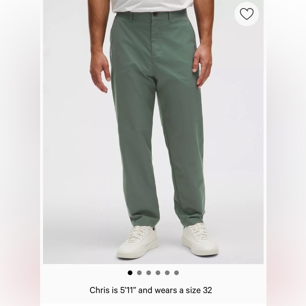 Lululemon Relaxed-Tapered Smooth Twill Trouser Size 36